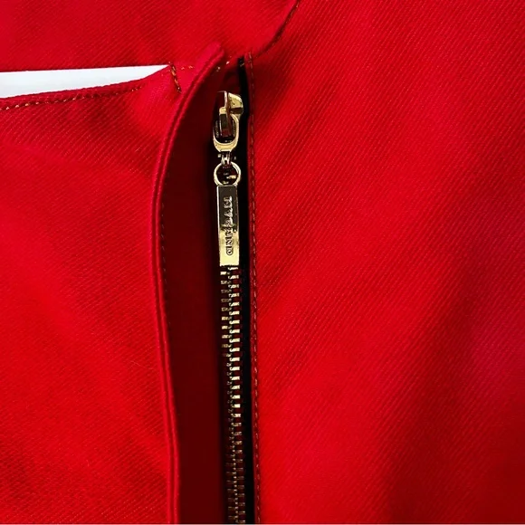 Nygard Red Moto Peplum Vest Gold Zippers Med - Picture 11 of 12